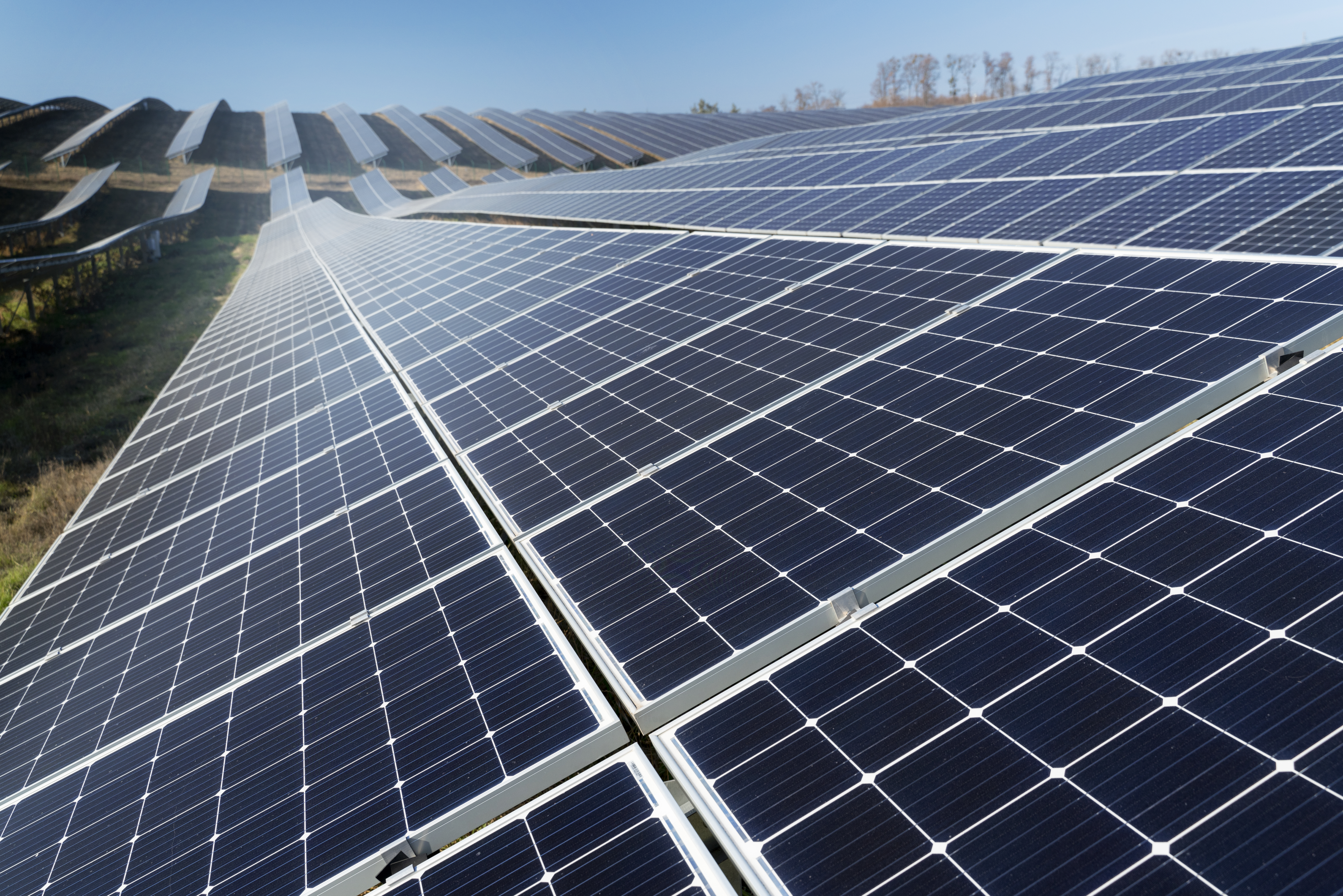 Solar panels ready for an energy system